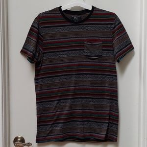 Men's Stripped Pocket Tee Size Medium